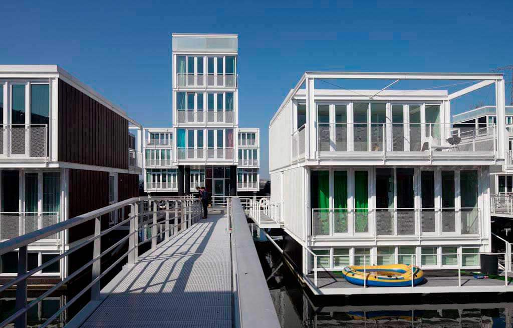 Floating houses Amsterdam IJburg